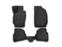 Volkswagen Polo (10–/15–) Коврики 3D в салон, 4 шт. (полиуретан), чёрные, седан