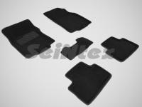Nissan Qashqai (14–) Коврики салона текстильные 3D, чёрные (Сборка РФ)