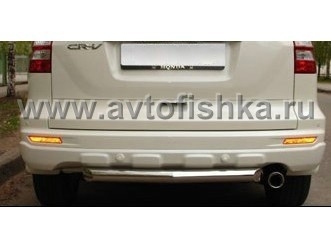 Honda CR-V (10-) защита заднего бампера, труба 70 мм