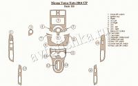 Декоративные накладки салона Nissan Note 2014-н.в. базовый набор.