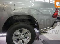Toyota Hilux (15–) Защита заднего бампера уголки d 76 мм, нерж.