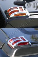 Hummer H2 (02-08) хромированные решетки габаритных огней на крышу, комплект 4 шт.