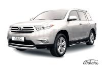 Защита переднего бампера Arbori d76 радиусная TOYOTA HIGHLANDER 2010-2014