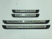 Volkswagen Tiguan (08–/11–) Накладки на дверные пороги, OEM стиль, 4 части.