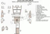 Декоративные накладки салона Toyota Camry Solara 2004-н.в. полный набор, с навигацией система, Автоматическая коробка передач