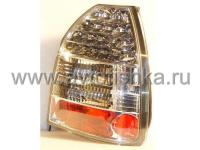 Honda Civic, Ferio (96-01) 3 дверн. хэтчбек фонари задние светодиодные хромированные, комплект 2 шт.