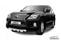 Защита переднего бампера Arbori d76 с профильной ЗК LEXUS LX-570 2012-