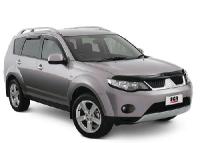 Mitsubishi Outlander (07–09) Защита передних фар, прозрачная
