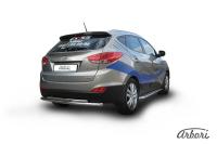Защита заднего бампера Arbori d57+d42 двойная HYUNDAI IX-35 2009-