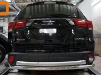 Mitsubishi Outlander (15–) Защита заднего бампера одинарная d 60 мм, нерж.