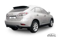 Защита заднего бампера Arbori d57 "скоба" черная LEXUS RX-350/RX-270 2012-