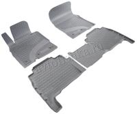 Toyota Land Cruiser (07–/12–/15–) Коврики салона (полиуретан), серые (5/7 мест)