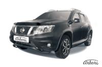 Защита переднего бампера Arbori d57  "волна" черная NISSAN TERRANO 2014-