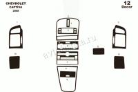 Chevrolet Captiva 2007-2012 декоративные накладки (отделка салона) под дерево, карбон, алюминий