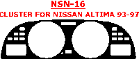 Декоративные накладки салона Nissan Altima 1993-1997 Cluster, 1 элементов.