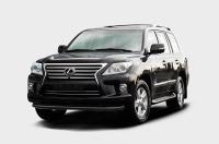 Lexus LX (12–) Защита переднего бампера труба 76 мм черная