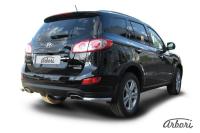 Защита заднего бампера "уголки" Arbori d57 HYUNDAI SANTA-FE 2010-2012