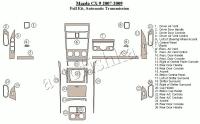 Декоративные накладки салона Mazda CX9 2007-2009 полный набор, Автоматическая коробка передач