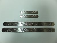 Toyota Yaris (11–) Накладки на дверные пороги, нерж, 4 части