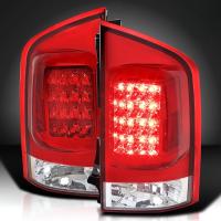Nissan Armada (03-07) фонари задние светодиодные красно-хромированные, комплект 2 шт.