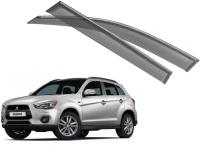 Mitsubishi ASX (10–/13–) Дефлекторы боковых окон с хромированным молдингом, OEM стиль