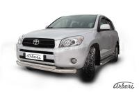 Защита переднего бампера Arbori d76+d57 двойная TOYOTA RAV-4 2006-2009