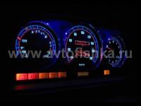 Mercedes W124 (84-95), W126 (80-92) светящиеся шкалы приборов - накладки на циферблаты панели приборов, дизайн № 3