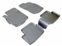 Mitsubishi Lancer (07–) Коврики салона (полиуретан), чёрные (седан/хэтчбек)