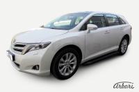 Комплект защиты штатных порогов алюминиевый профиль Arbori "Optima Black" 1800 черная TOYOTA VENZA 2012-