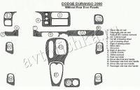 Декоративные накладки салона Dodge Durango 2000-2000 без задних дверных панелей