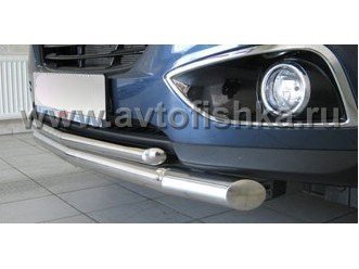 Hyundai ix35 (09-) защита переднего бампера, труба 70 мм х 42 мм