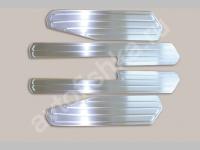 Volkswagen Amarok (2010-) накладки на внутренние дверные пороги из нержавеющей стали, 4 шт.