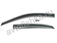 Lexus RX350 (2010-) дефлекторы окон тонированные с хромированным молдингом