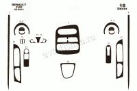 Renault Clio 2012-UP декоративные накладки (отделка салона) под дерево, карбон, алюминий