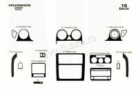 Volkswagen Caddy 2004-2009 декоративные накладки (отделка салона) под дерево, карбон, алюминий