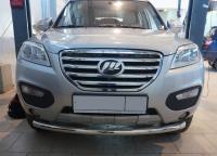 Lifan X60 (12–15) Защита переднего бампера одинарная d 60 мм, нерж.