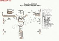Toyota RAV-4 (00-02) декоративные накладки под дерево или карбон (отделка салона), полный набор, автоматичеcкая коробка передач, автоматичеcкий климат контроль , правый руль