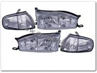 Toyota Camry V10 (92-94) фары передние хромированные прозрачные с поворотниками, комплект 2 шт.