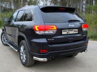 Jeep Grand Cherokee (13–) Защита задняя (уголки овальные) 75х42 мм