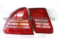 Honda Civic (03-05) 4 дв. седан фонари задние светодиодные красно-хромированные, комплект 2 шт.
