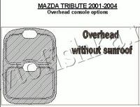 Декоративные накладки салона Mazda Tribute 2001-2004 Overhead Console, без Sunroof