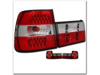 BMW 5 E34 (88-95) фонари задние красно-хромированные, комплект лев.+прав.