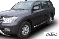 Защита штатных порогов Arbori d76 с проступями TOYOTA LAND CRUISER 200 2007-2012