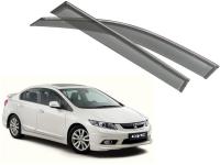 Honda Civic (12–) Дефлекторы боковых окон с хромированным молдингом, Mugen дизайн