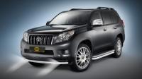 Toyota Land Cruiser Prado (09–/13–) Защита передняя 60 мм со светодиодной подсветкой, нерж.