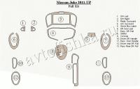 Декоративные накладки салона Nissan Juke 2011-н.в.