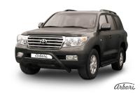 Защита передняя Arbori d76 низкая широкий "мини" черная TOYOTA LAND CRUISER 200 2007-2012