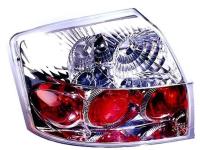 Audi A4 (01-05) фонари задние красно-хромированные, дизайн Lexus Altezza, комплект 2 шт.