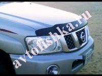 Дефлектор капота темный Nissan Patrol 2004-2010