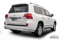 Защита заднего бампера Arbori d76+d42 двойная TOYOTA LAND CRUISER 200 2013-